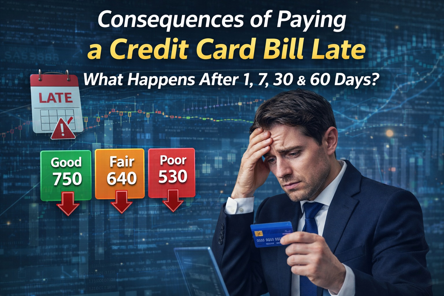 Consequences of Paying a Credit Card Bill Late